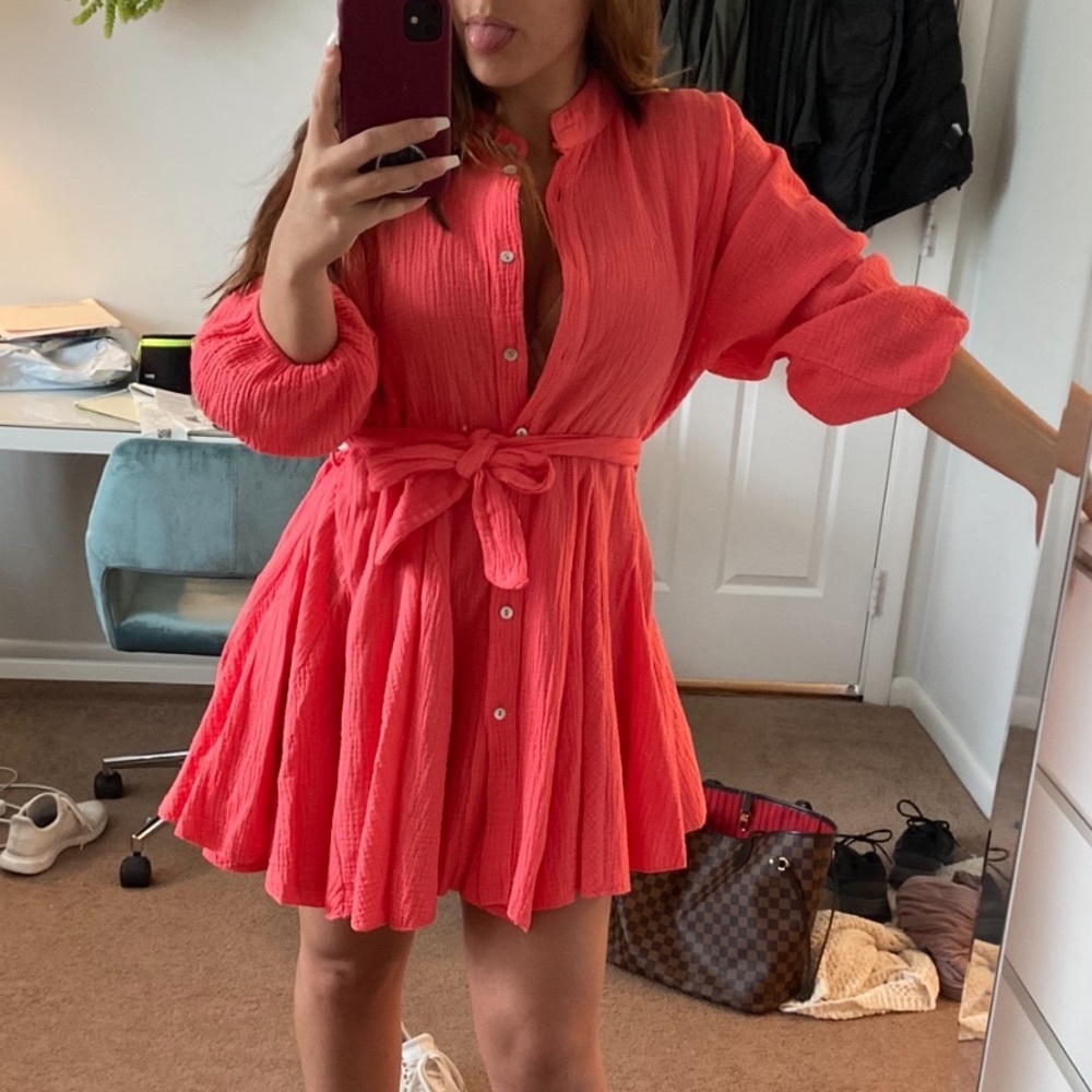 New with tags. Coral  quarter sleeve dress